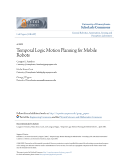 Temporal Logic Motion Planning for Mobile Robots