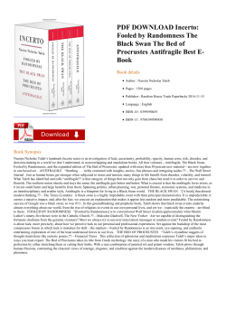 PDF DOWNLOAD Incerto: Fooled by Randomness