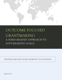 outcome focused grantmaking