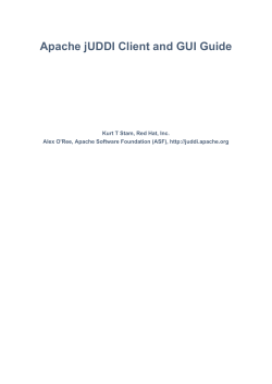 Apache jUDDI Client and GUI Guide