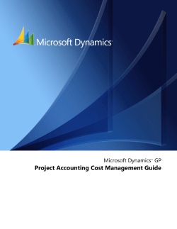 Project Accounting Cost Management Guide