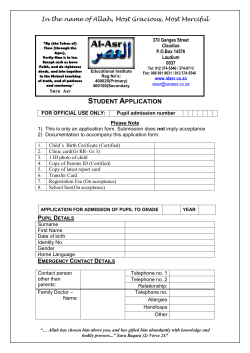CURRICULUM VITAE - Al-Asr Educational Institute