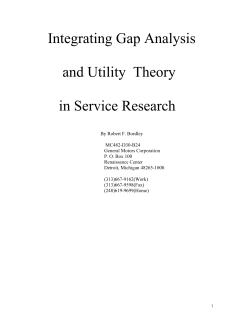 Integrating Gap Analysis and Utility Theory in