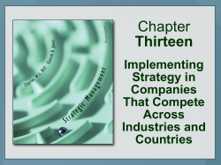 Implementing Strategy in Companies That Compete Across