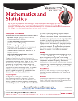 Mathematics and Statistics