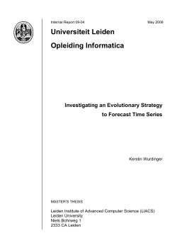 Investigating an Evolutionary Strategy to Forecast Time Series