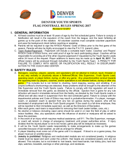denver youth sports flag football rules spring 2017