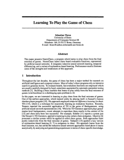 Learning to Play the Game of Chess