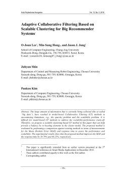 Adaptive Collaborative Filtering Based on Scalable Clustering for