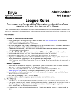 League Rules - Keva Sports Center