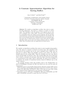 A Constant Approximation Algorithm for Sorting Buffers