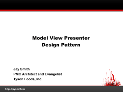 Model View Presenter - PowerPoint