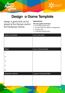 Design a Game Template