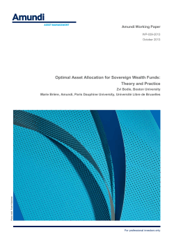 Optimal Asset Allocation for Sovereign Wealth Funds: Theory and