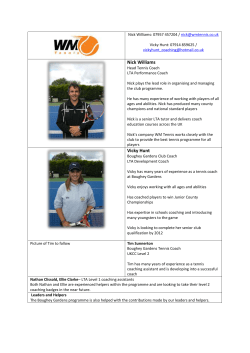 Coaches Information for Noticeboard (1)