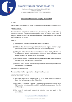 2017 Gloucestershire County Trophy rules