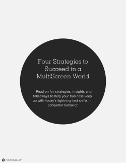 Four Strategies to Succeed in a MultiScreen World