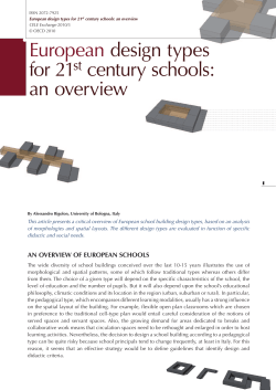 European design types for 21st century schools: an