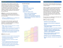 IMPLAN Economic Modeling Statistical Information
