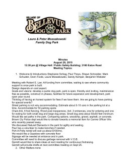 Minutes - Bellevue Dog Park