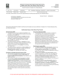 Florida Direct Pay Permit - Doing Business with Boeing