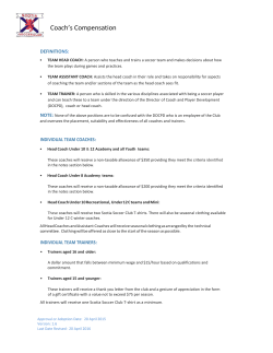 Coach`s Compensation
