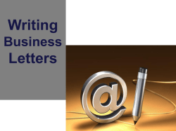 C O R R E S P O N D E N C E