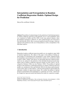 Interpolation and Extrapolation in Random Coefficient Regression
