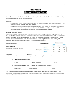 Non-strictly Determined Game