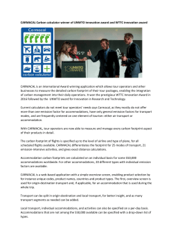 CARMACAL Carbon calculator winner of UNWTO