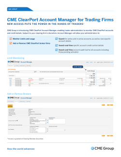 CME ClearPort Account Manager for Trading Firms
