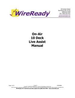 10-Deck On-Air Live Assist Screen