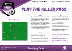 Play the Killer Pass - Northern NSW Football