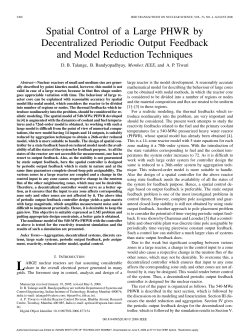 Spatial Control of a Large PHWR by Decentralized Periodic Output