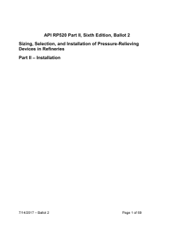Sizing, Selection, and Installation of Pressure