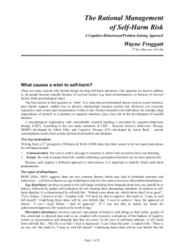The Rational Management of Self-Harm Risk