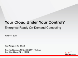 Overview IT Services and Computing as a Service