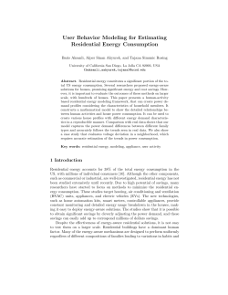 User Behavior Modeling for Estimating Residential Energy