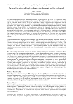 Rational decision making in primates: the bounded and the ecological