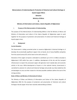 Memorandum of Understanding on Mutual Mines Cooperation and