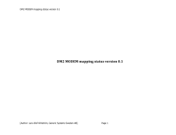 DM2_MODEM mapping status - Silver Bullet Solutions, Inc.