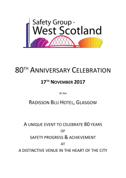SGWS 80th Anniversary - Safety Group &middot; West Scotland