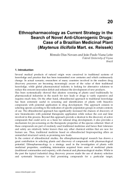 Ethnopharmacology as Current Strategy in the Search