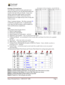 Keep a Personal Score &ndash; 2100‐10‐27 SAM Page 1 Keeping a