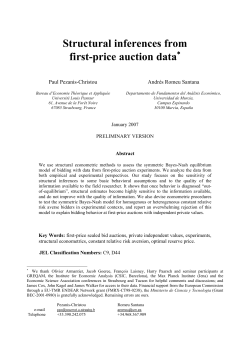 Structural inferences from first-price auction data
