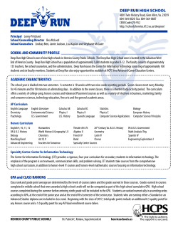 Deep Run High School Profile - Henrico County Public Schools