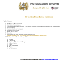 Parent Handbook - FC Golden State