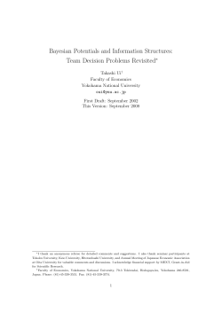 Bayesian Potentials and Information Structures: Team Decision