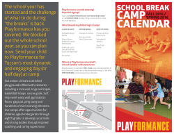 CAMP CALENDAR PLAYFORMANCE