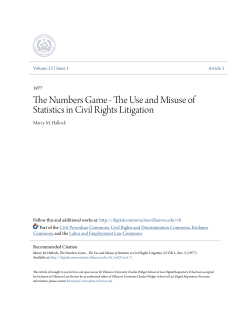 The Numbers Game - The Use and Misuse of